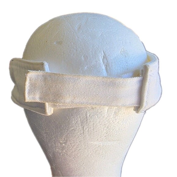 Vintage Distressed Key West Lifeguard Visor White Red Boho Retro 80s main image 5